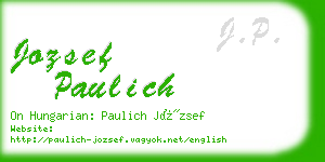 jozsef paulich business card